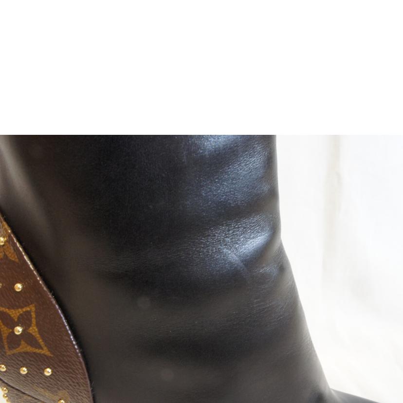 LV ルイヴィトン/モノグラムアフターグローラインスタッズハイヒールアンクルブーツ//Aランク/92