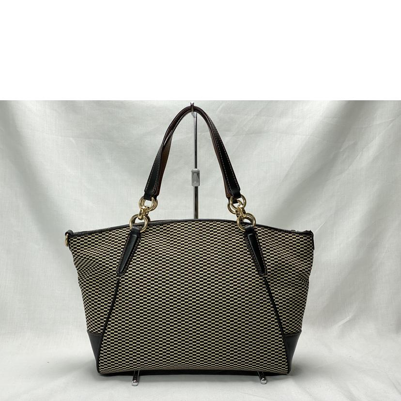 COACH/コーチブラックベージュミルクトート/F27576//D18**/Bランク/52