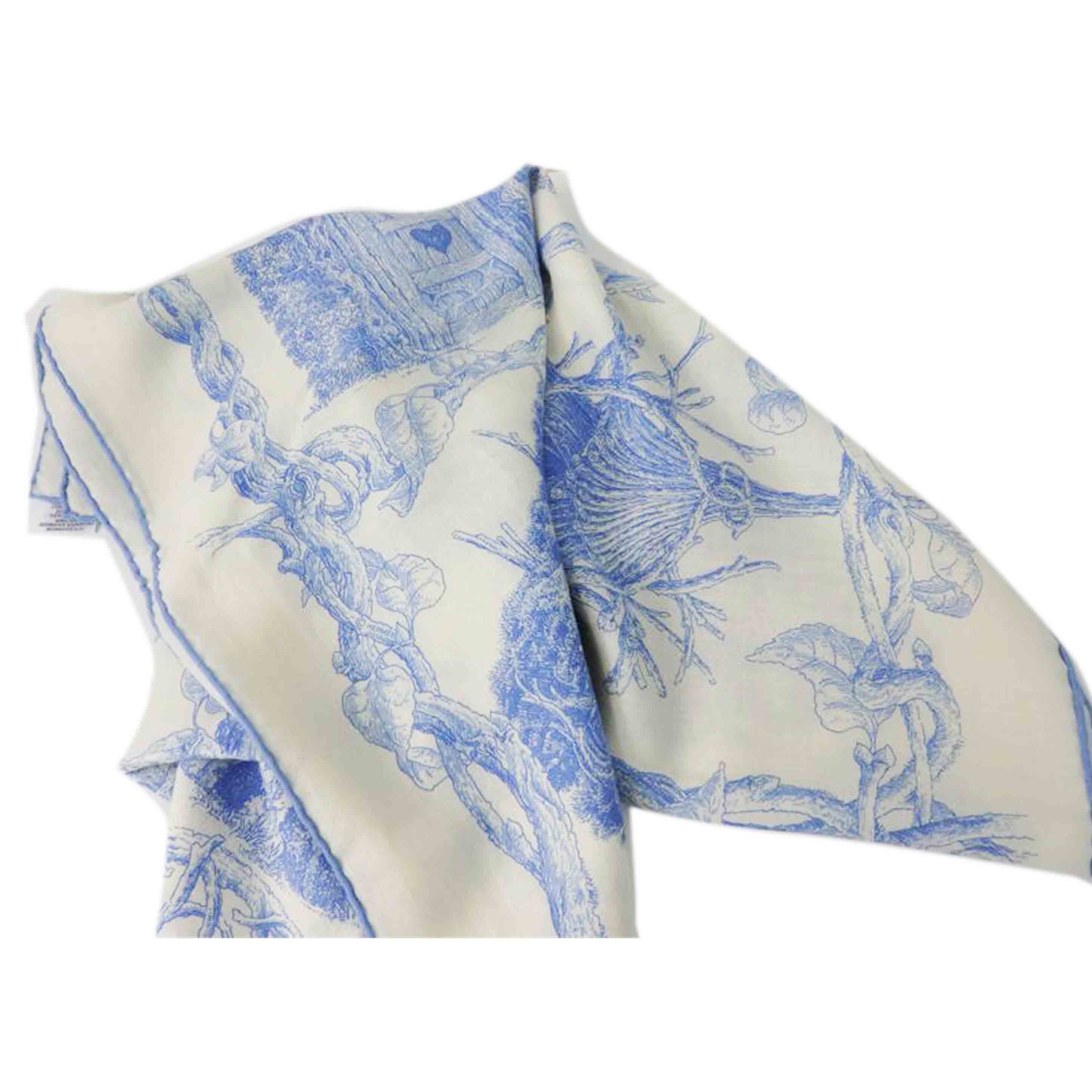 HERMES エルメス/カレジェアン/ショール・ストール/カシミヤ×シルク/CANABES/白×ネイビー//Aランク/84