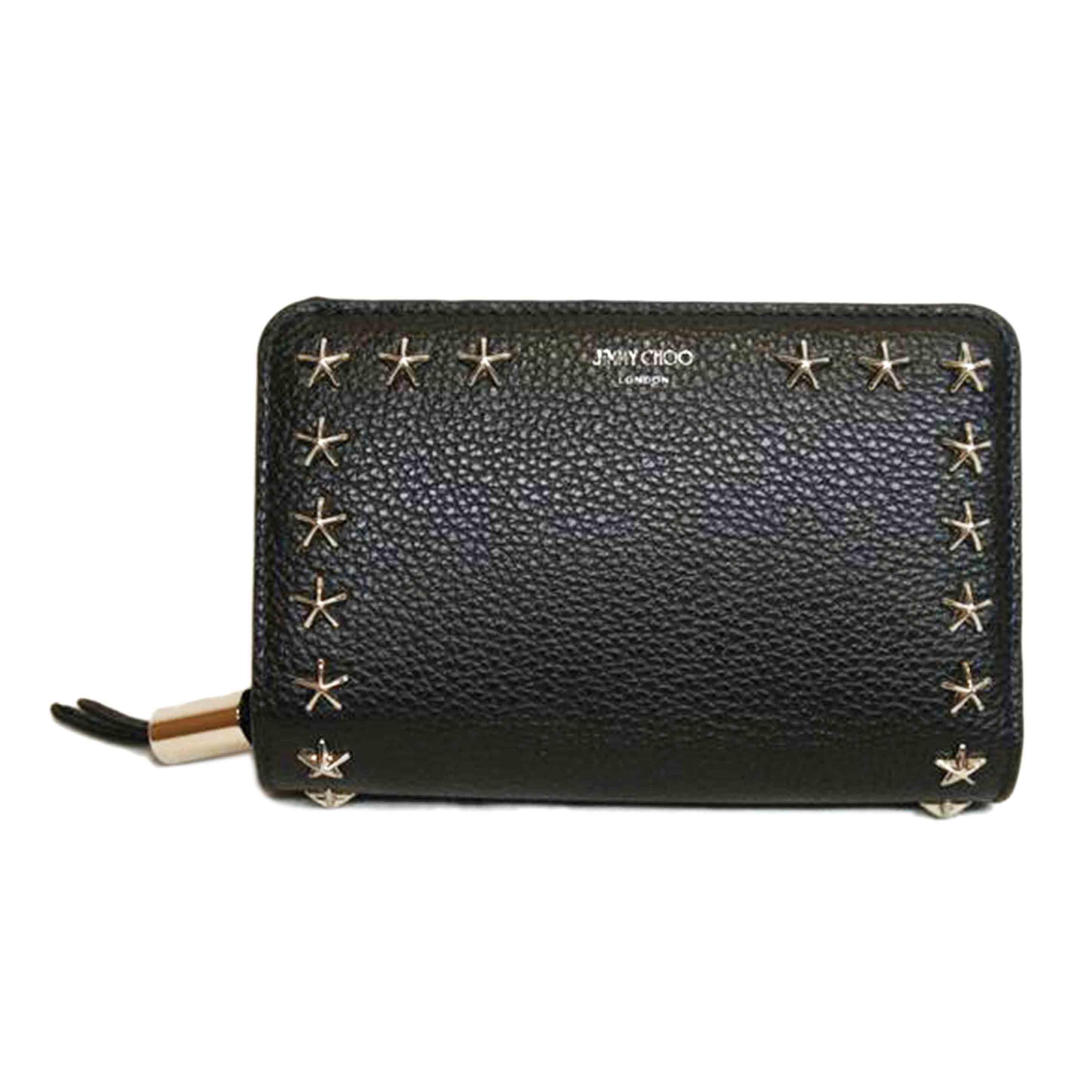 未使用✨ジミーチュウ レザー　ラウンドファスナー　長財布 スター スタッズ　黒 楽天市場】【ジミーチュウ】Jimmy Choo スター スタッズ レザー