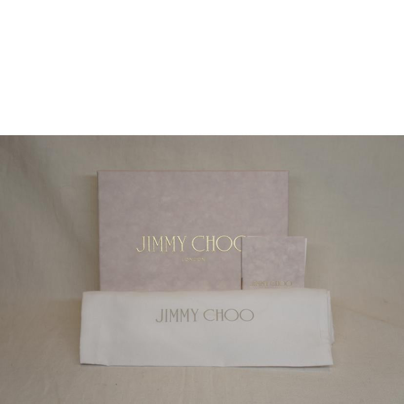 JIMMY CHOO ジミーチュウ/スタースタッズラウンドファスナーレザーウォレットブラック//SAランク/92