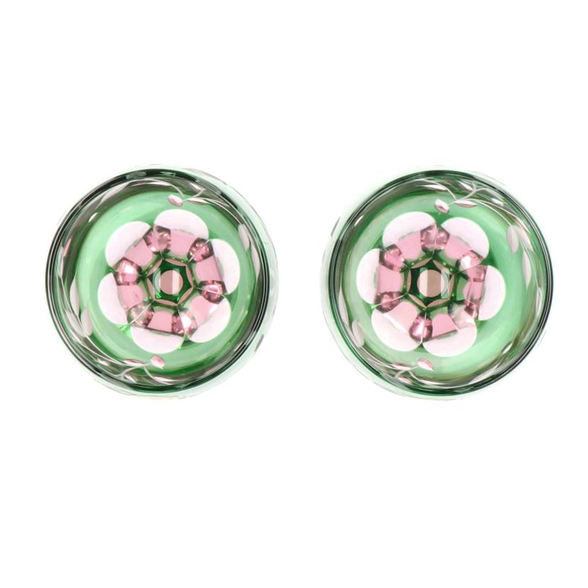 SAIHOU 彩鳳/江戸切子/ビール杯 ペア 薔薇文様/M-6081-2PG//SAランク/85