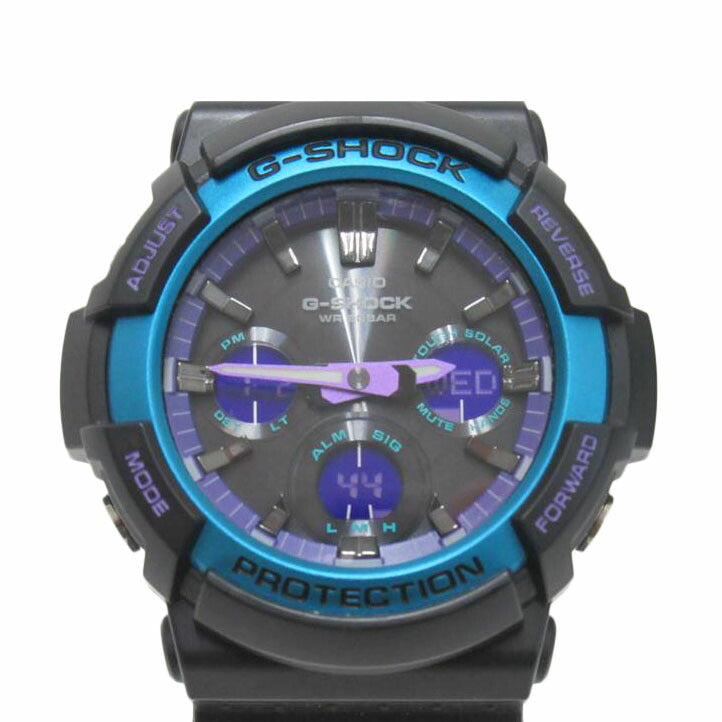 CASIO/G-SHOCK/アナデジ/ソーラー電波/GAS-100BL//Aランク/63