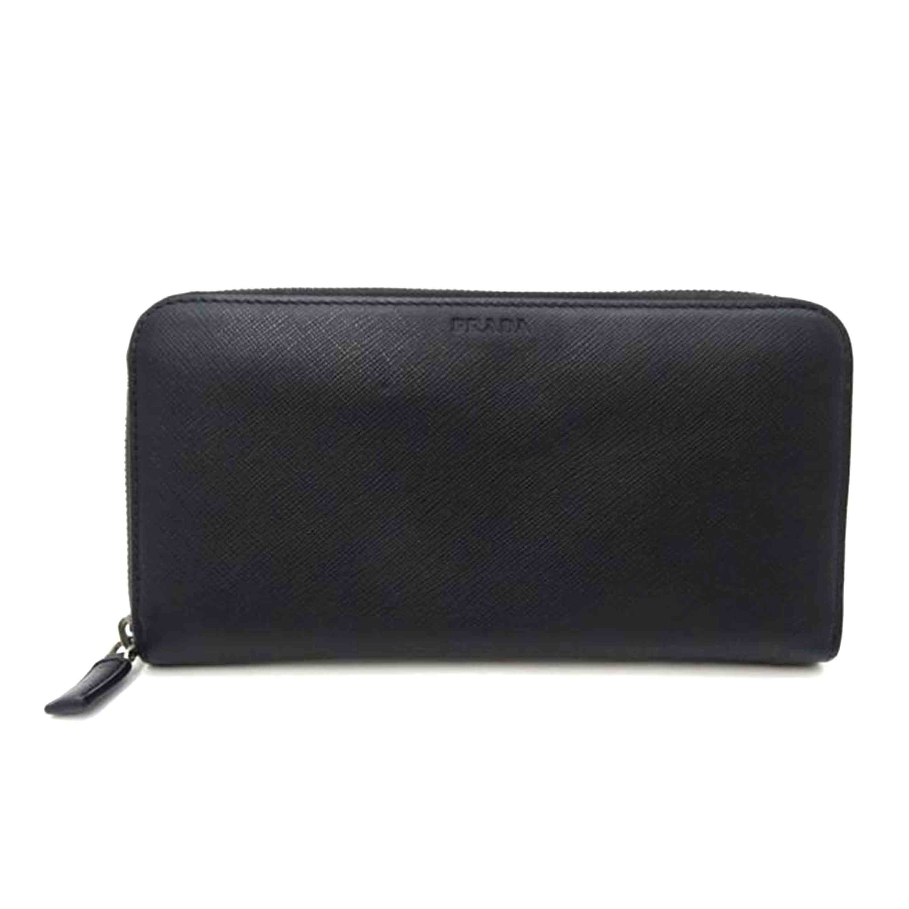 PRADA プラダ/サフィアーノラウンドファスナー長財布/ブラック/2ML317//236******/ABランク/69