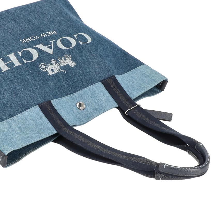 COACH/ロゴデニムキャンバストートバッグ/91131//C21**/Aランク/85