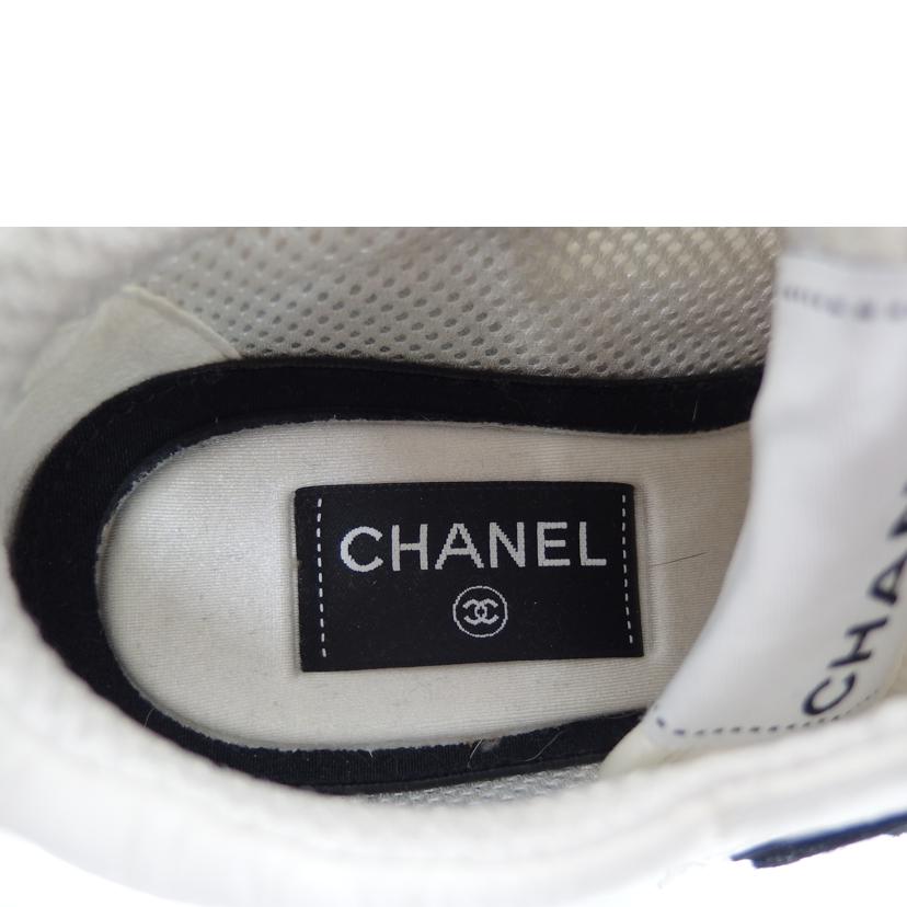 CHANEL シャネル/CC ロゴメッシュ ローカットスニーカー シューズ ホワイト/21SS/G37491//37/Bランク/82