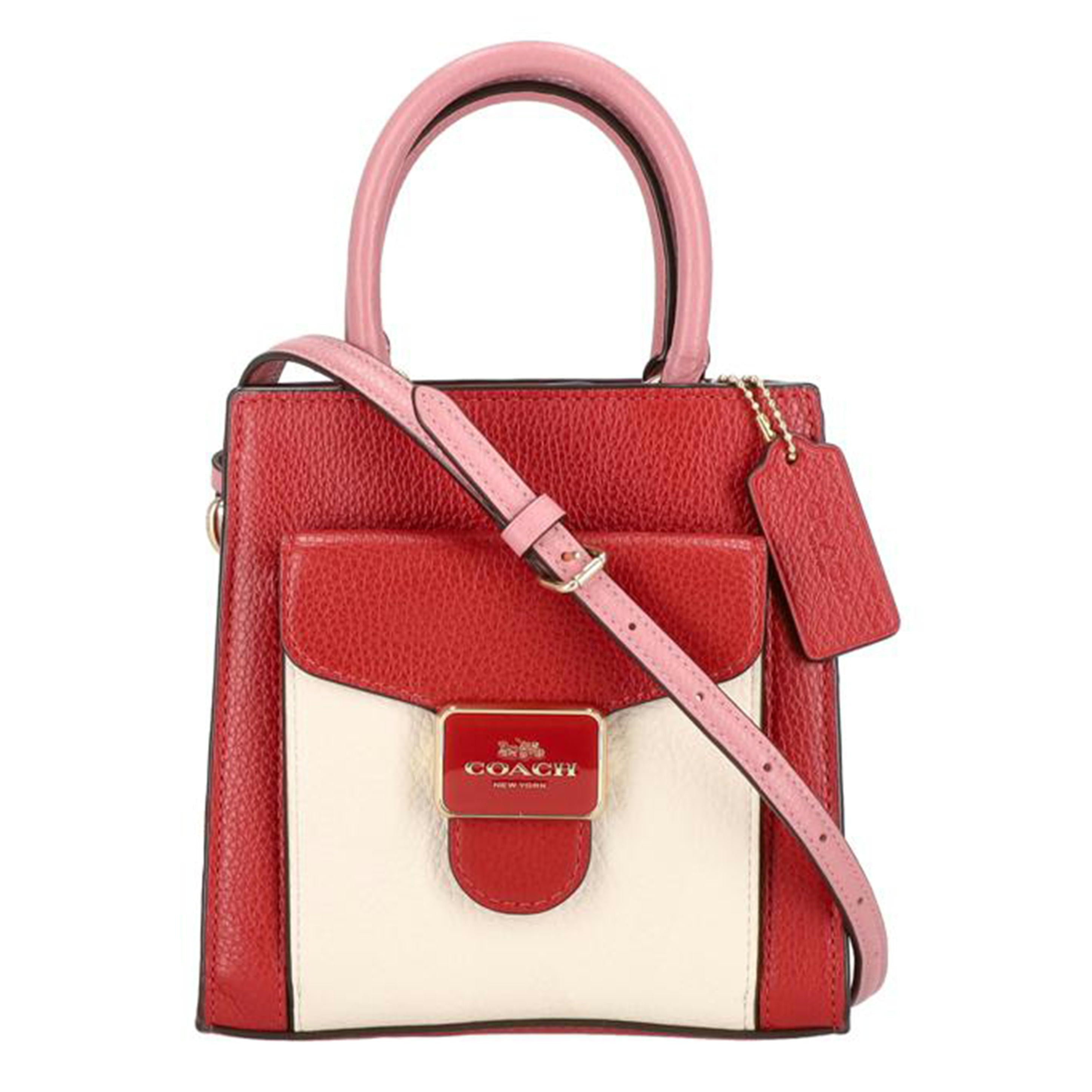 COACH/ミニペッパーカラーブロック2WAYショルダーバッグ/C6994//K21**/Aランク/85