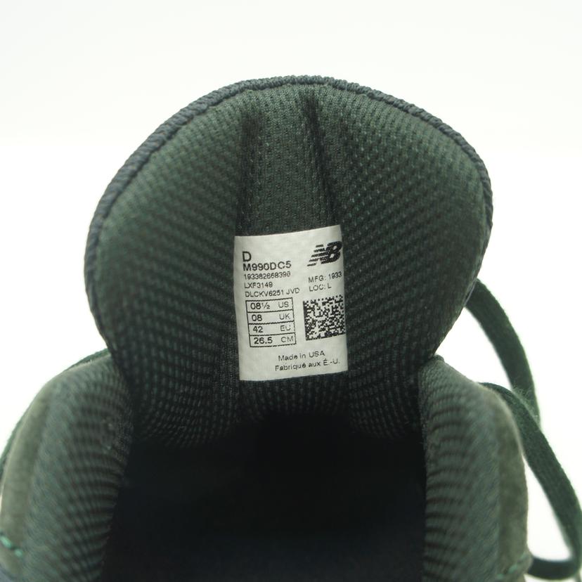 new balance ニューバランス/990V5/ディフェンスグリーン/M990DC5//SAランク/75