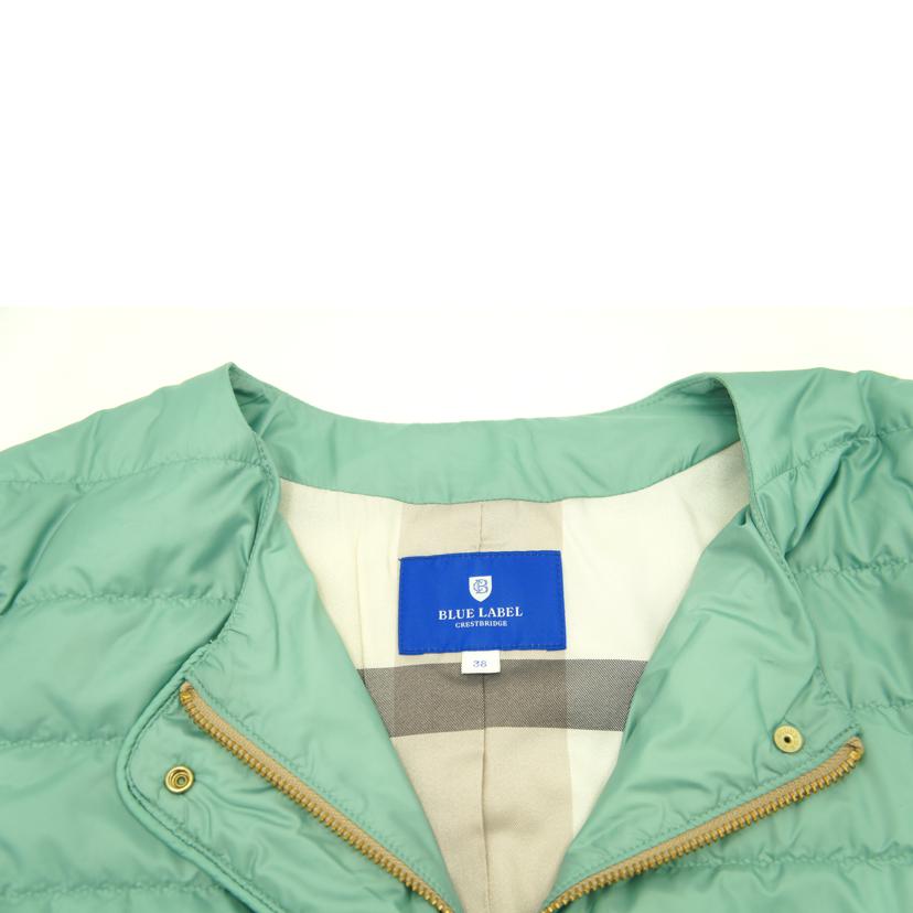 BLUE LABEL CRESTBRIDGE ブルーレーベル/ノーカラーダウンジャケットグリーン/55C15-294-70//Aランク/24