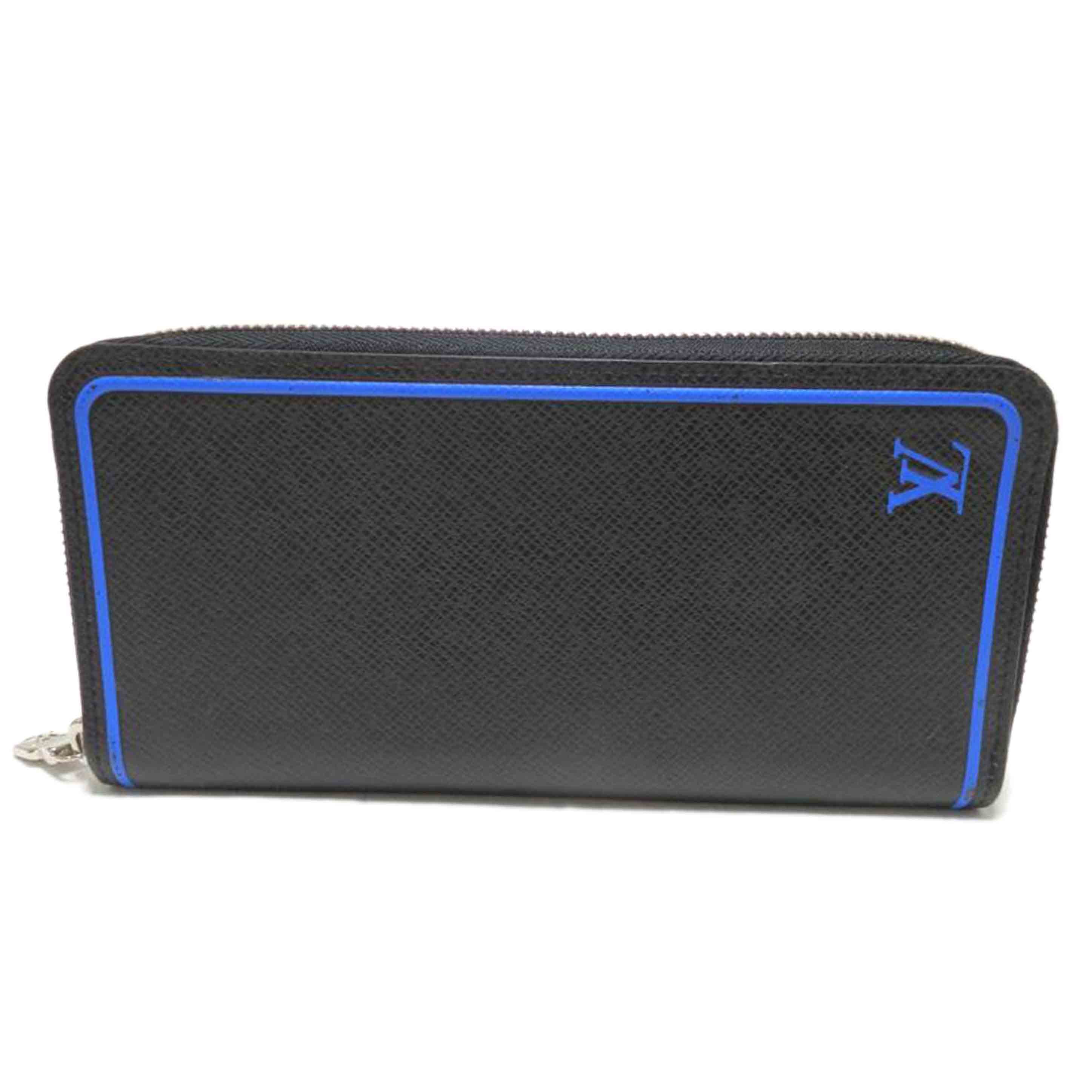 LOUIS VUITTON/ジッピーウォレットヴェルティカル/タイガ/ブラック・ブルー/M30070//CA1***/Aランク/84