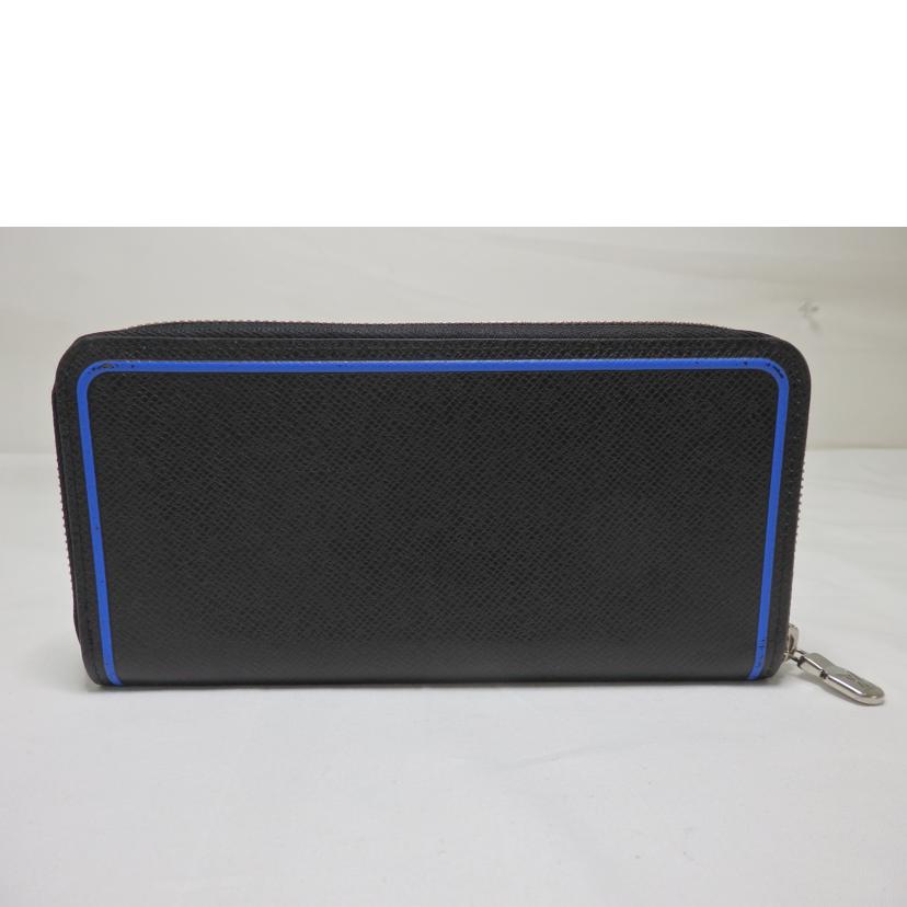 LOUIS VUITTON/ジッピーウォレットヴェルティカル/タイガ/ブラック・ブルー/M30070//CA1***/Aランク/84