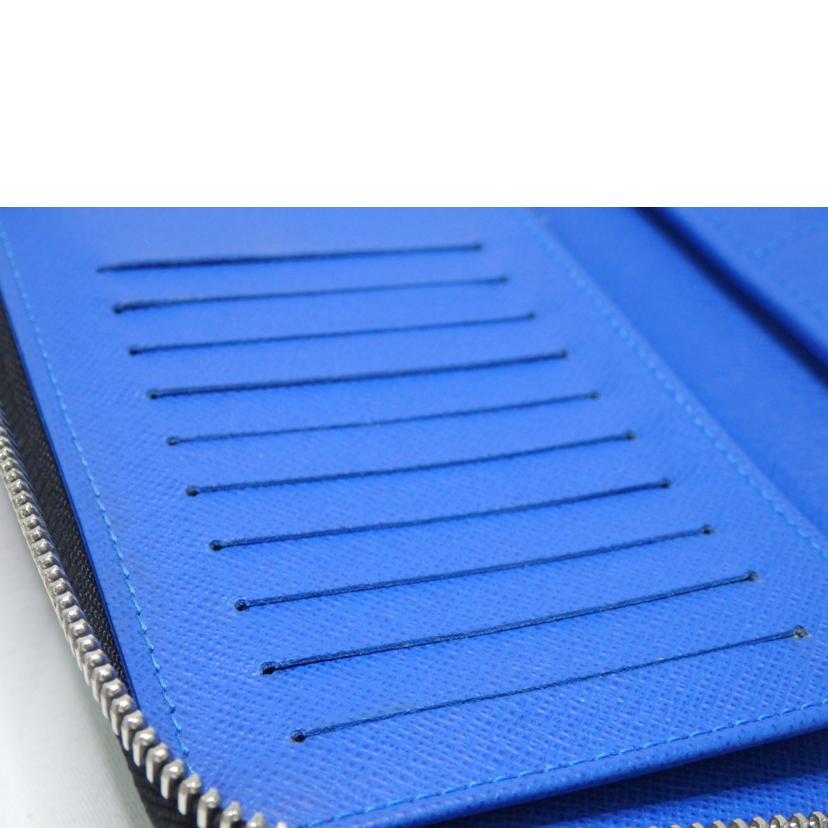 LOUIS VUITTON/ジッピーウォレットヴェルティカル/タイガ/ブラック・ブルー/M30070//CA1***/Aランク/84