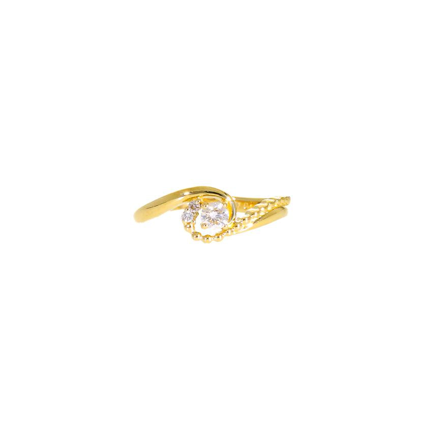 / K18ダイヤリング0.10/0.02ct//Aランク/64