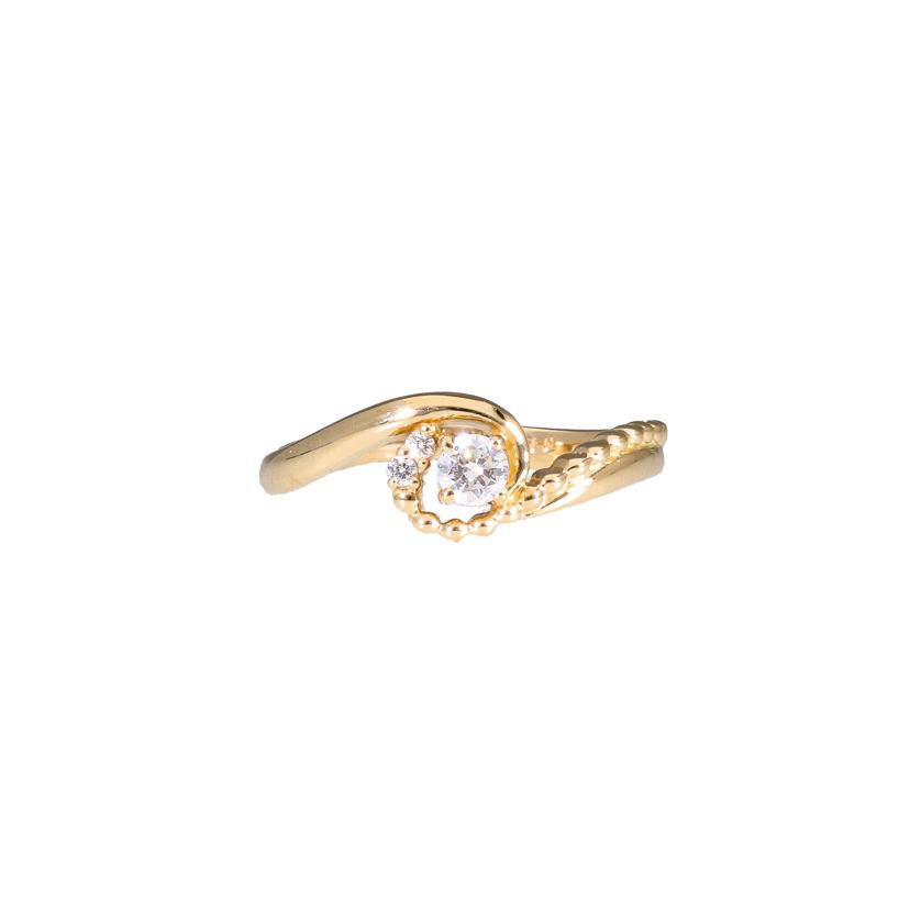 K18ダイヤリング0.10/0.02ct//Aランク/65