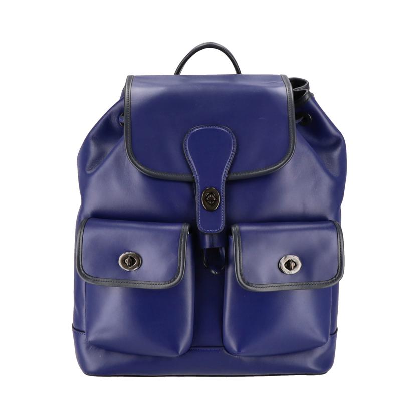 COACH コーチ/ヘリテージレザーバックパック/ネイビー/C2902//M20**/Aランク/75