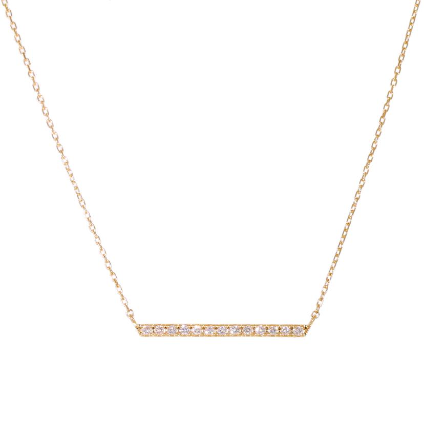 / K18ダイヤネックレス0.091ct//Aランク/65