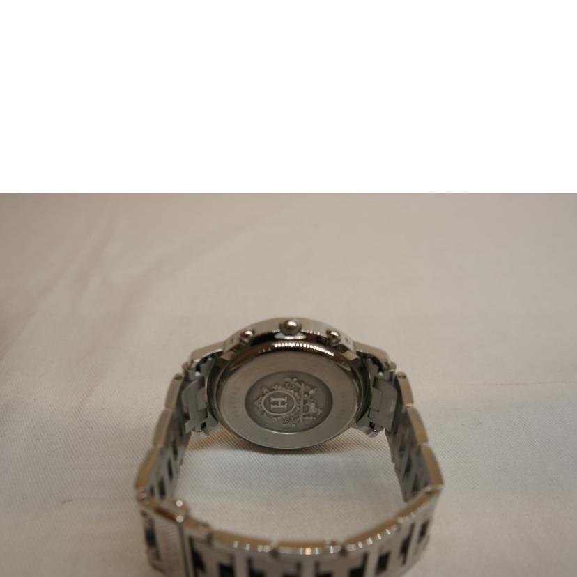 HERMES エルメス/クリッパークロノグラフ/SS/黒文字盤/CL1.910//242****/ABランク/92