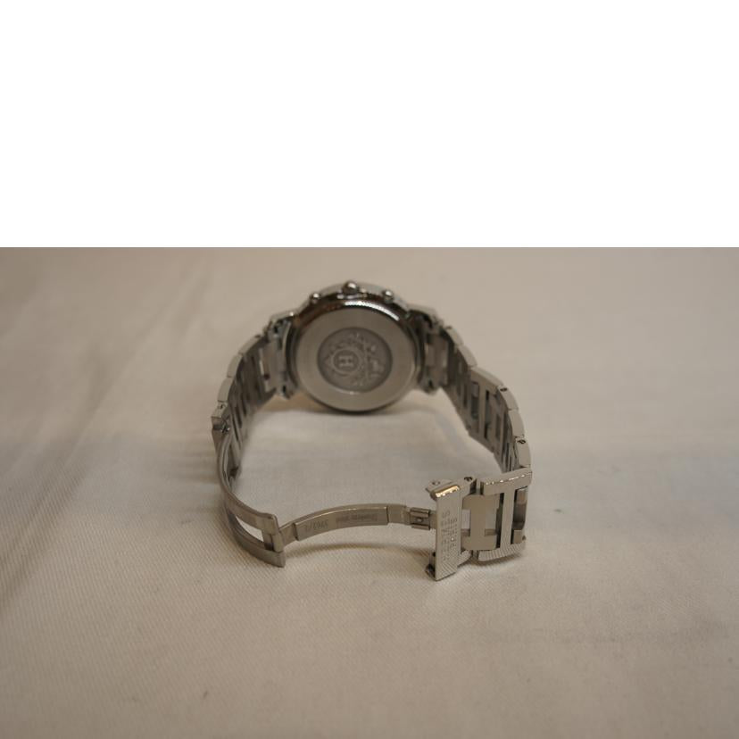 HERMES エルメス/クリッパークロノグラフ/SS/黒文字盤/CL1.910//242****/ABランク/92