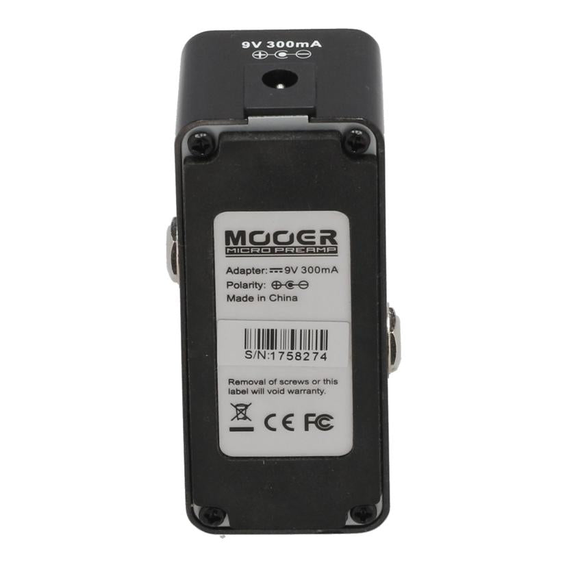MOOER ムーアー /マイクロプリアンプ/Micro Preamp 009 Blacknight//1758274/Bランク/82