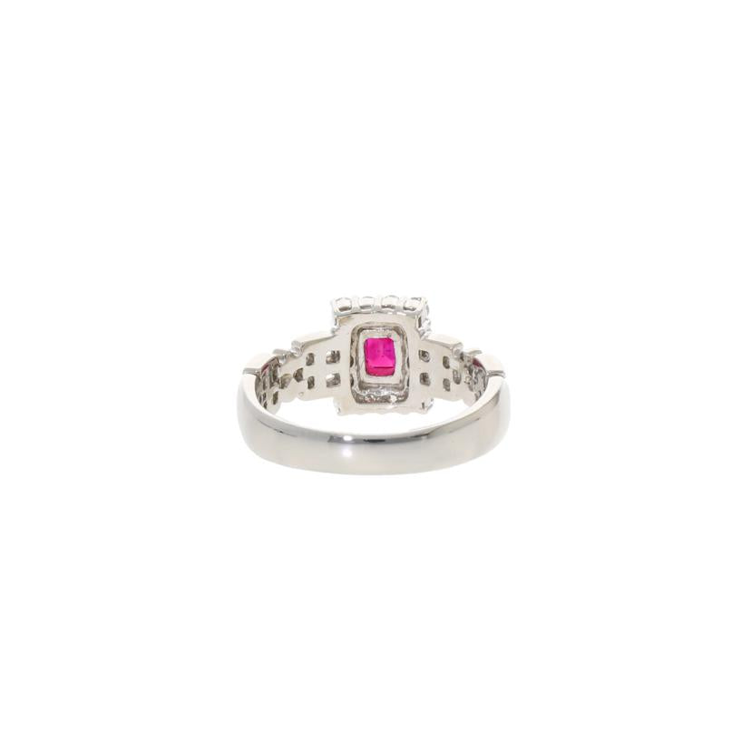 Pt900ルビーダイヤリングR0.39/D0.31ct//Aランク/88