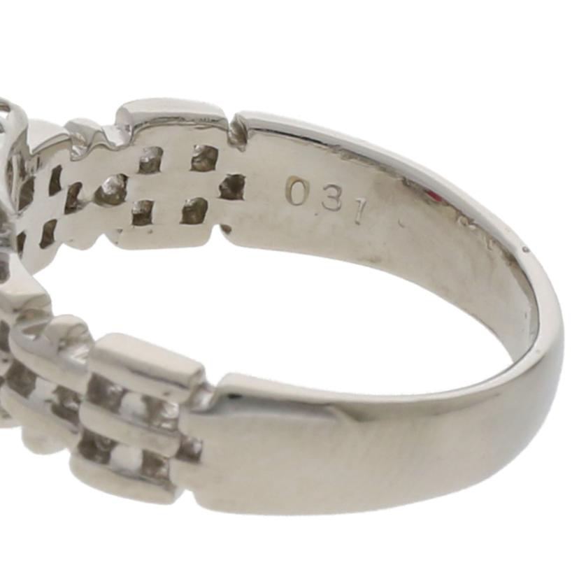 Pt900ルビーダイヤリングR0.39/D0.31ct//Aランク/88
