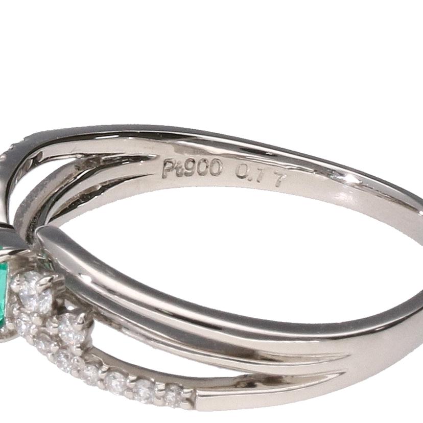 PT900エメラルドダイヤリング0.17/D0.14ct//Aランク/64