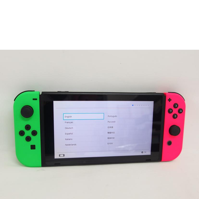 Nintendo 任天堂/Switch旧型/ネオングリーン・ネオンピンク/HAC-001//XAJ10008963504/Bランク/04
