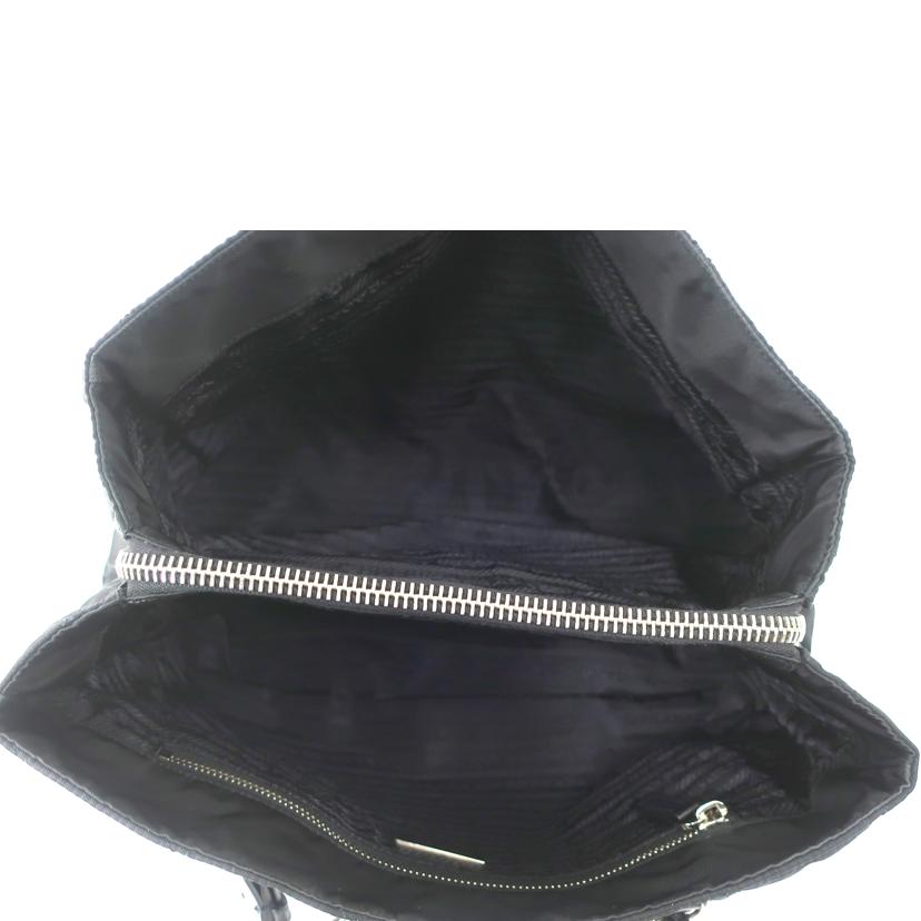 PRADA プラダ/ナイロン キルティングチェーンショルダーバッグ ブラック//ABランク/65