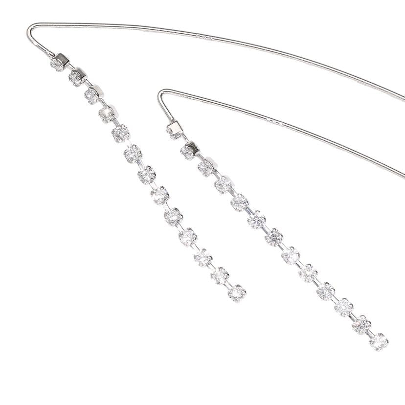 K18WGダイヤピアス0.60ct//Aランク/64