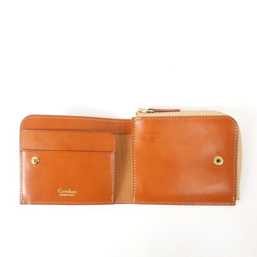 Cartolare カルトラーレ/レザー二つ折り財布 薄型 ブラウン//ABランク/65