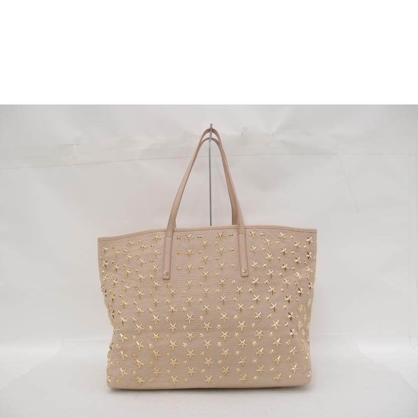 JIMMY CHOO ジミーチュウ トートバッグ ショルダーバッグ 肩掛け ゴールド金具 レディース/サシャスタッズトート/ベージュ//1Y9***/ABランク/69