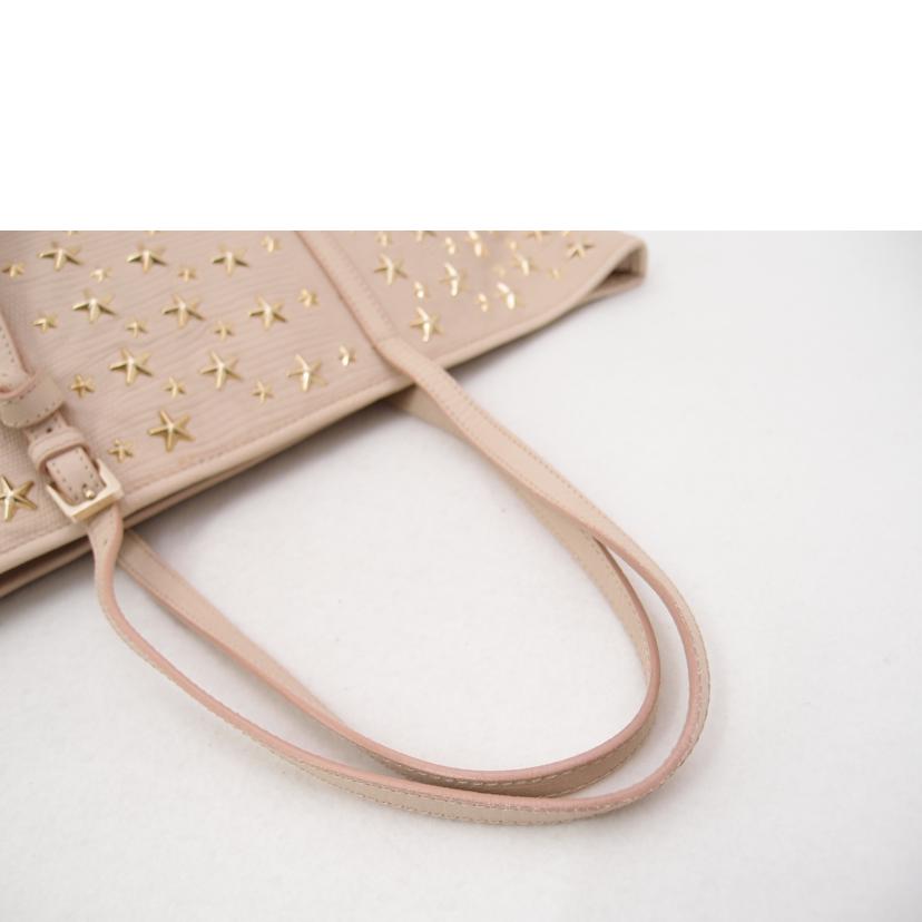 JIMMY CHOO ジミーチュウ トートバッグ ショルダーバッグ 肩掛け ゴールド金具 レディース/サシャスタッズトート/ベージュ//1Y9***/ABランク/69
