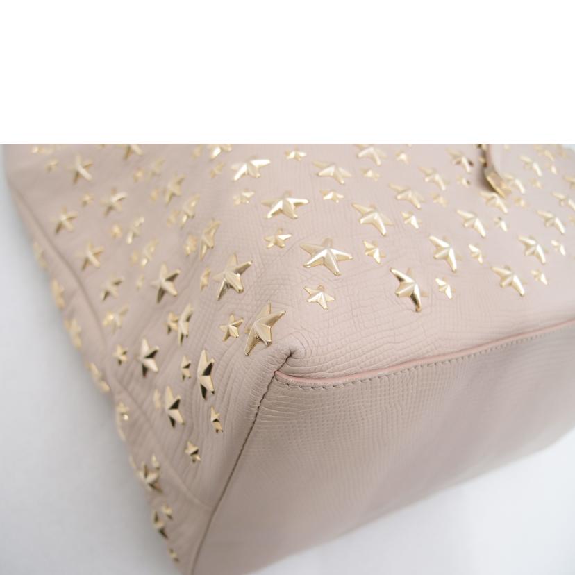 JIMMY CHOO ジミーチュウ トートバッグ ショルダーバッグ 肩掛け ゴールド金具 レディース/サシャスタッズトート/ベージュ//1Y9***/ABランク/69