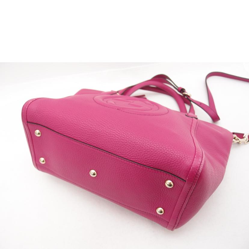 GUCCI グッチ ハンドバッグ トートバッグ ショルダーバッグ フリンジ 斜め掛け 肩掛け レディース ゴールド金具/インターロッキングGソーホー2wayトート/ピンク/369176//495***/ABランク/69