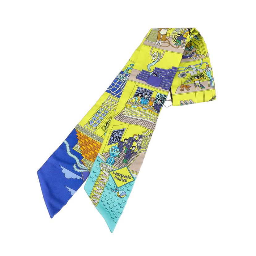 HERMES エルメス/メゾンデカレ/ツイリー/ブルー//87c*/SAランク/75