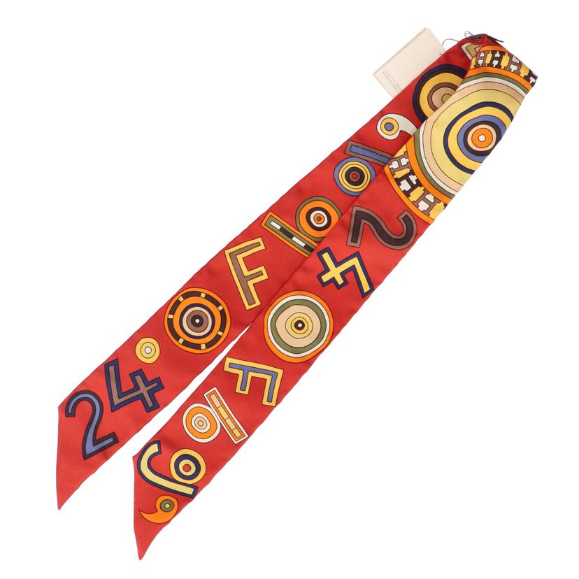 HERMES エルメス/24Fbg/シルクツイリー/レッド//87c*/SAランク/75