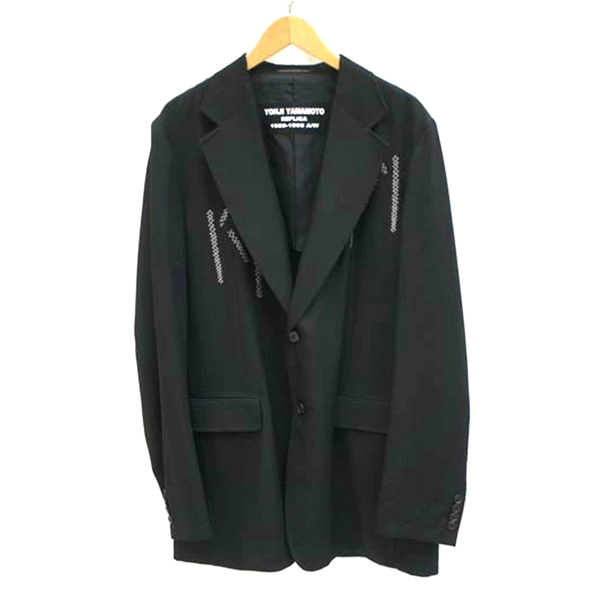 YOHJI YAMAMOTO POUR HOMME ヨウジヤマモトプールオム/21SS REPLICA1989-90AW 刺繍入りウールギャバジンテーラードジャケット/HD-J07-101//サイズ 4/ABランク/05