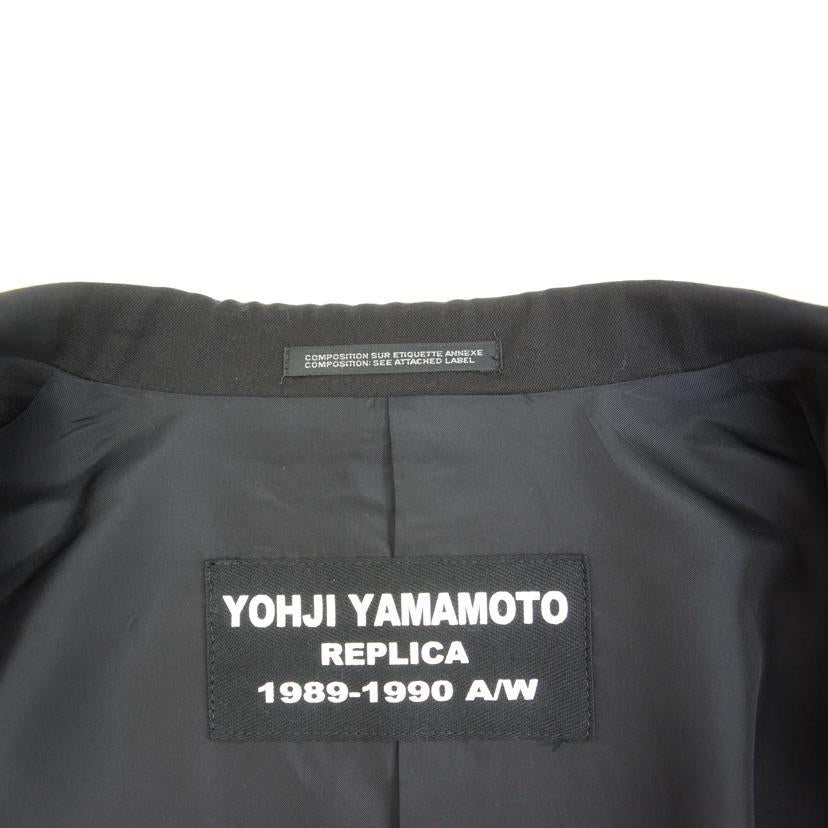 YOHJI YAMAMOTO POUR HOMME ヨウジヤマモトプールオム/21SS REPLICA1989-90AW 刺繍入りウールギャバジンテーラードジャケット/HD-J07-101//サイズ 4/ABランク/05