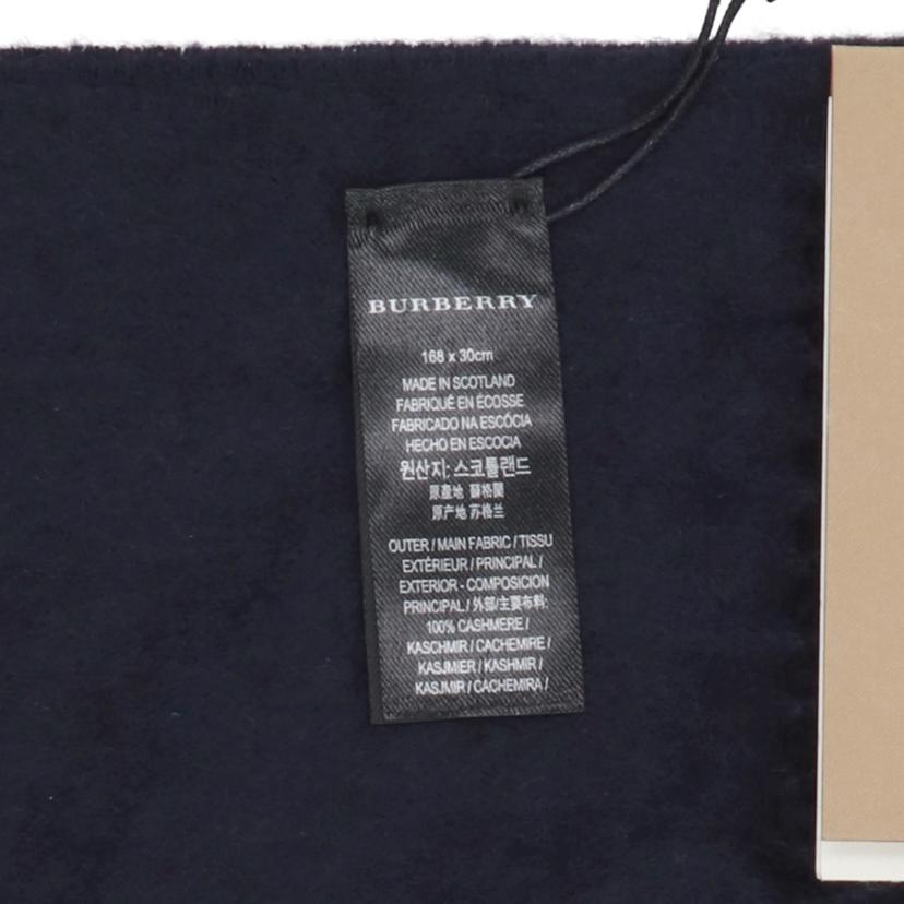 BURBERRY バーバリー/アーカイブロゴカシミヤ100%マフラー/ネイビー/4075222//SAランク/24