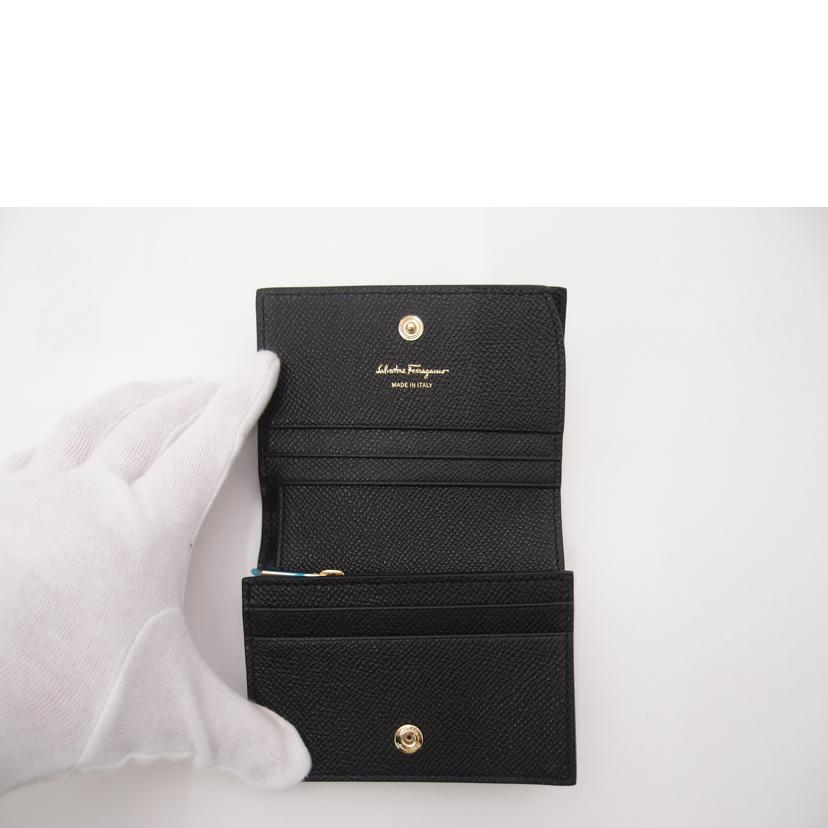 FERRAGAMO フェラガモ/ヴァラリボン二つ折り財布/ブラック/22D515//Sランク/69