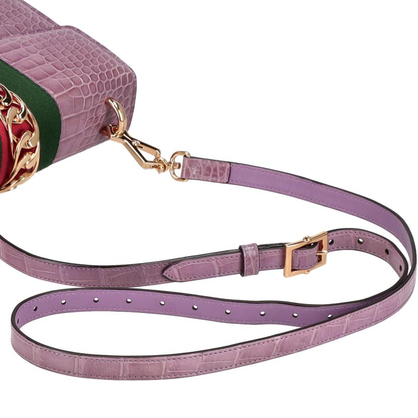 GUCCI グッチ/シルヴィクロコダイルシェリーラインショルダー /524405//000***/SAランク/75