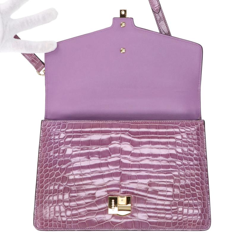 GUCCI グッチ/シルヴィクロコダイルシェリーラインショルダー /524405//000***/SAランク/75