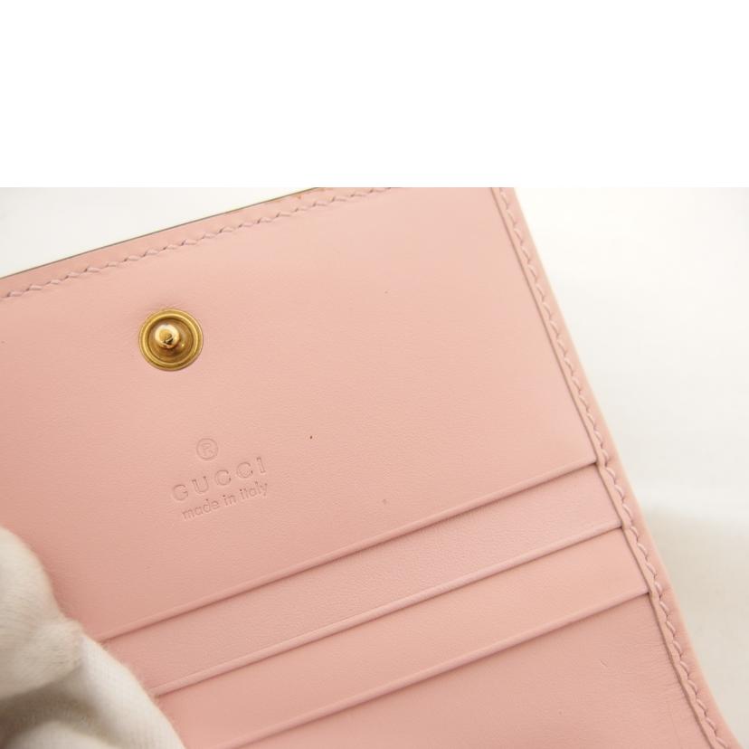 GUCCI グッチ/グッチシマレザー/リネアキャット/フラップウォレット/548057//095*/Aランク/04
