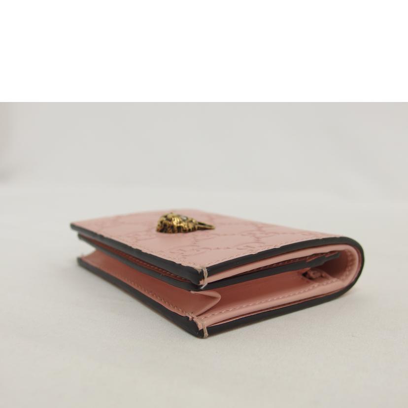GUCCI グッチ/グッチシマレザー/リネアキャット/フラップウォレット/548057//095*/Aランク/04