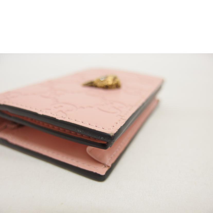 GUCCI グッチ/グッチシマレザー/リネアキャット/フラップウォレット/548057//095*/Aランク/04