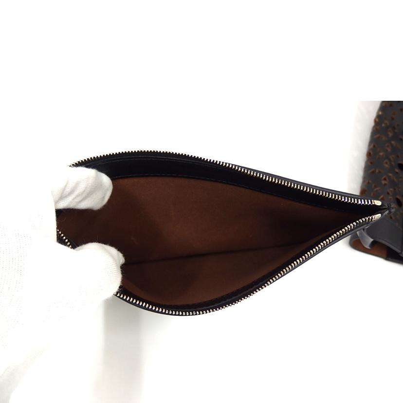 Max Mara マックスマーラー/Max Mara パンチング加工レザートートバック/ブラック//ABランク/82