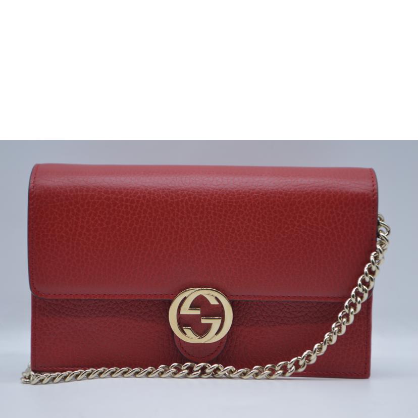GUCCI グッチ/ソーホーインターロッキングGチェーンレザーウォレット/510314//534***/Aランク/89