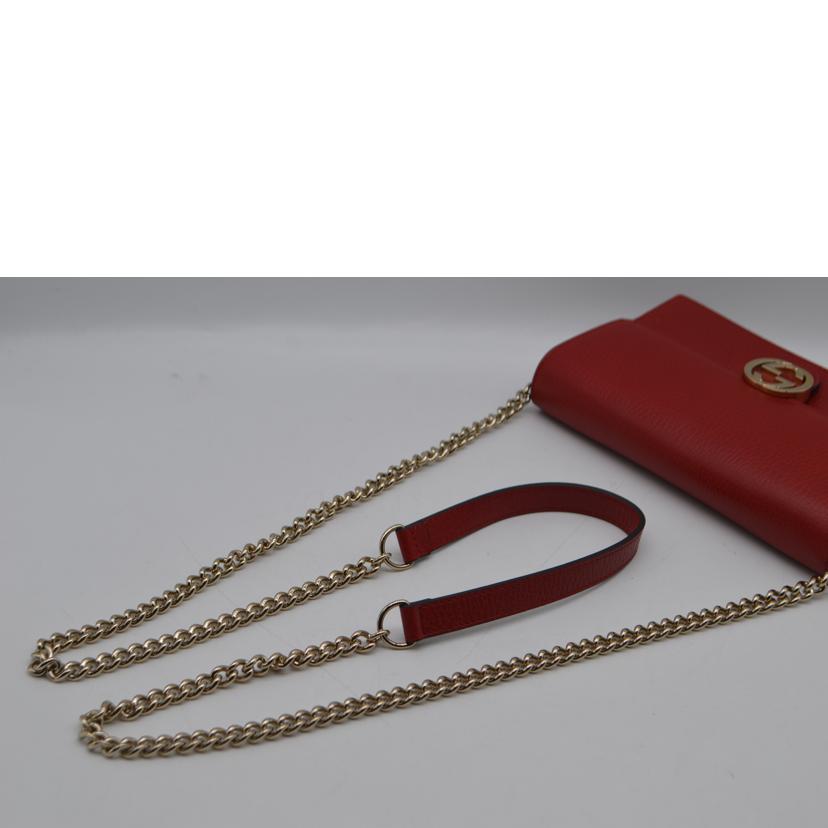 GUCCI グッチ/ソーホーインターロッキングGチェーンレザーウォレット/510314//534***/Aランク/89