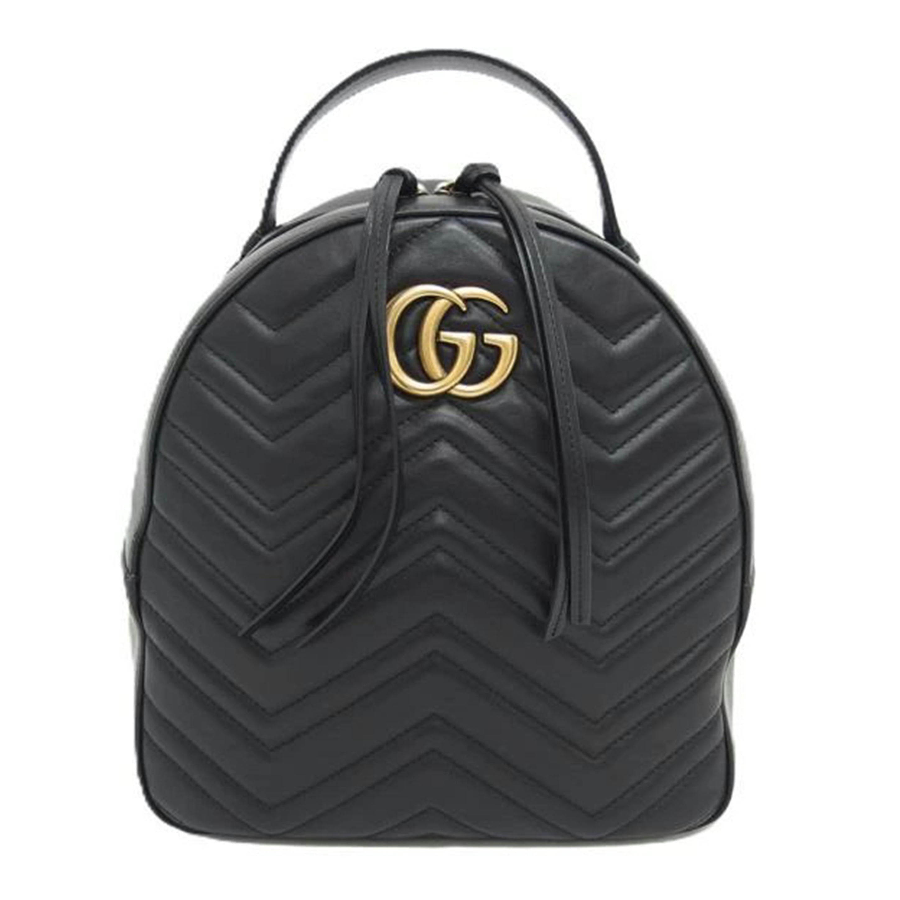 GUCCI グッチ/GGマーモント/キルティングレザーバックパック/476671//001***/Aランク/04