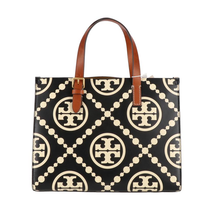 TORY BURCH トリーバーチ/T-モノグラム/コントラストエンボストートバッグ/141646//Aランク/91